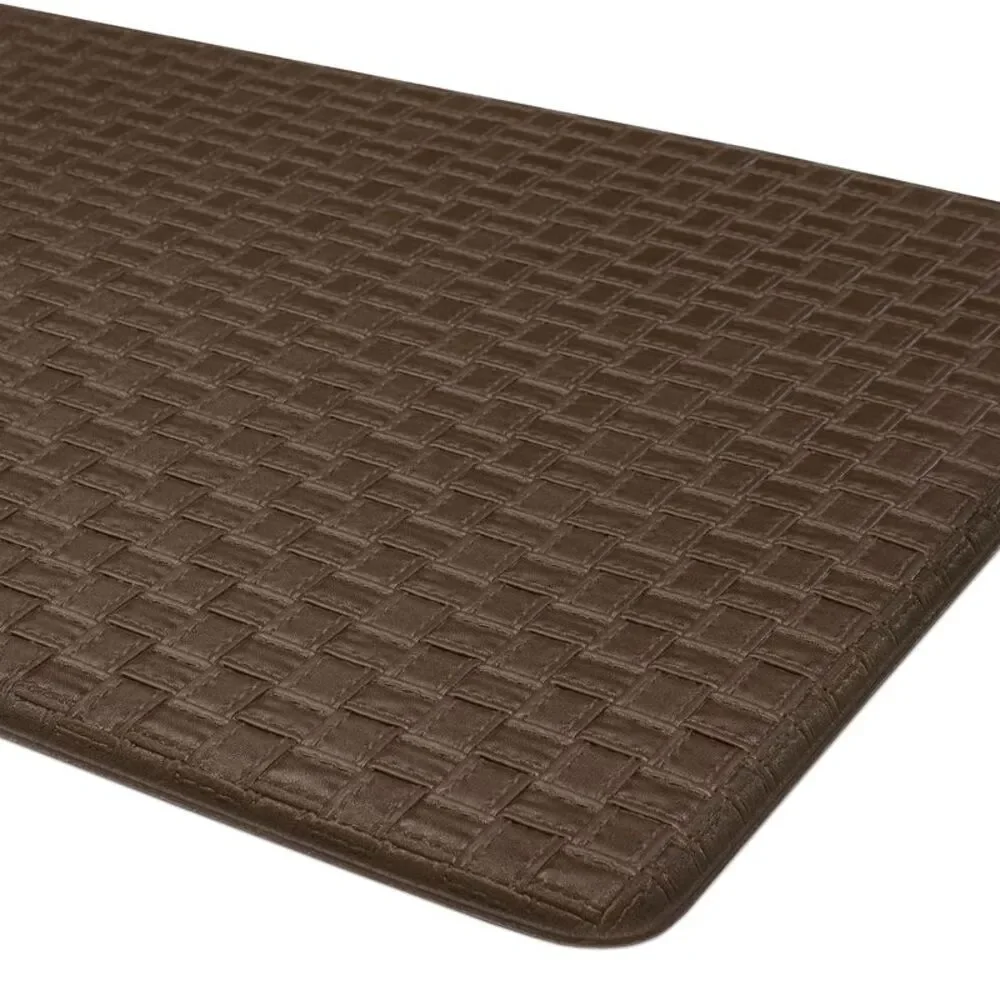 Embossed Kitchen Mats Cushioned Anti Fatigue, Non-Slip Leather-Like Kitchen